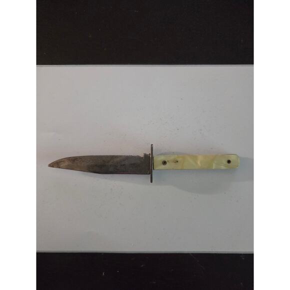 Vintage 40s-50s Luray Caverns VA Souvenir Knife w/ Sheath MOP Celluloid Handle - Picture 8 of 9